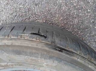 offside rear 225/65R16C tyre replaced