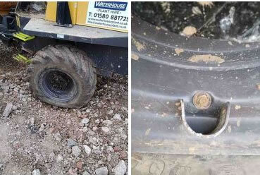 dumper truck tyre repair